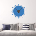 Sticker mural - Horloge Stripes Rétro 1