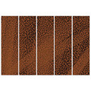 5 stykke lærredsprint, Leopard Leopard Pels Patches Mønster