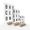 Typografi til bordvisning Barcelona