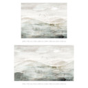 Fotobehang met bergsilhouet - Mistig berglandschap aquarel - Ms Tiff