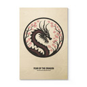 Plakat drewniany chiński znak zodiaku - Rok Smoka - Paperago