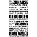 Wandtattoo Bei uns Zuhause...