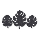 Decoración de pared de fieltro Trío de Monstera (juego de 3) con función acústica