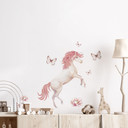 Wallsticker fabelagtig enhjørning med lyserød hale Kikki Belle (7 stk.)