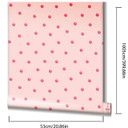 Vliestapete Perlen Punkte Romantisch, Modern in Rosa-Braun für Schlafzimmer