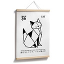 Poster Geometrische Kat Origami - Krygowski