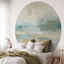 Fototapete Velvet Dusk - Abstrakte Landschaft - Sir Edward x Grigory Gladarev - Rund