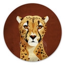 Tableau sur alu-Dibond rond Braun - Guépard