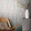 blomstertapet, non-woven Naturlig Opulens i grå