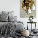 Muurprints Mucha - De Brunette