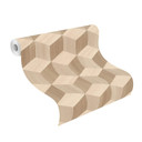 Papier peint intissé Rasch, papier peint à motifs Salsa beige clair