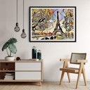Plakat Zamart - Kandinsky spotyka paryską wieżę Eiffla