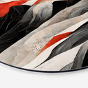 Vægcirkel Treechild - Red Mountains in Japan – print på aluminium (Alu-Dibond)