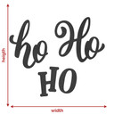 3D MDF Schriftzug Weihnachten - Ho Ho Ho