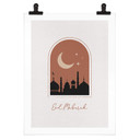 Plakat Eid Mubarak w nocy
