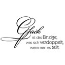 Wandtattoo Glück ist das Einzige... 3 (2-farbig)