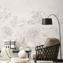 Fototapeta z kwiatami - polne kwiaty w kredowym odcieniu szarości - Bloomery Decor