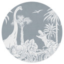 Wandtattoo Im Land der Dinosaurier - Blau - Kikki Belle - Rund