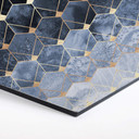 Hexagon Dibond Fredriksson - Blue & Gold