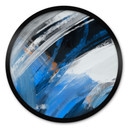 Poster Pennellate Blu Astratto - Cheney - Rotondo