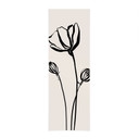 Stoffbild Line Art Mohnblume - Cats & Dotz - Panorama