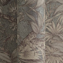 Tapeta botaniczna niebiesko-brązowa - egzotyczna tapeta z wzorem kwiatowym - tapeta z włókniny