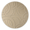 Billede Abstrakte ringe beige - Grande - rund – print på aluminium (Alu-Dibond)