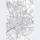Fototapet - Kort over Frankfurt