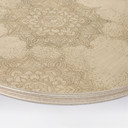 Elegancki obraz drewniany w kolorze piaskowego złota - Bloomery Decor - Okrągły