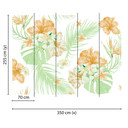 non-woven tapet Tropical Art palmer jungle fototapet Designwalls i hvid og grøn 