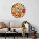 Obraz drewniany Kolorowy kolaż kwiatowy - Frida Floral Studio - Okrągły