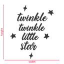 Dekoracja ścienna MDF - Twinkle twinkle little star - Pokój dziecięcy