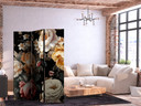 Paravent, Raumteiler freistehend, Trennwand - Floristry in Vintage Style
