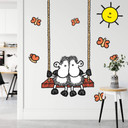 Muursticker Sheepworld Schommel