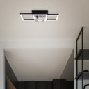 Deckenleuchte Chloe, schwarz, 40 x 40 cm, Metall LED-Deckenleuchte, dimmbar