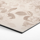 Sekskantet Billede Dahliaer Shabby Chic Beige - Bloomery Decor - Alu-Dibond