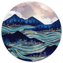 Fototapeta SpaceFrog Designs - Sea Drift - okrągła - tapeta flizelinowa/tapeta flizelinowa samoprzyl