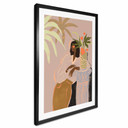 Plakat art print - Arty Guava - Kobieta pod tropikalną palmą