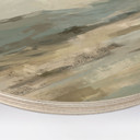 Holzbild Sanfte Küstenlandschaft grau - Cheney - Rund