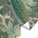 Paw w tropikalnym ogrodzie na Fototapecie - Bloomery Decor - Okrągły - Samoprzylepny/nie tkany