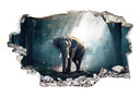 3D Wallsticker skovelefant