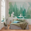 Vlies Fototapete - Star Wars Endor Speeders - 350 x 280 cm