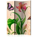 Screen room divider - Vintage spring, 3-delt