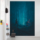 Vlies Fototapete - Star Wars Wood Fight - 200 x 280 cm