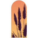Wallsticker Rundbueplanter - Pampasgræs orange-gul