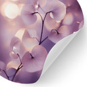Naklejka na ścianę z delikatną orchideą w kolorze fioletowym - Treechild - Round