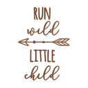 Sztuka z drewna mahoniowego - Run wild little child