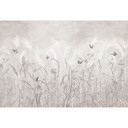 Scandinavisch design wilde bloemenweide met vlinders Fotobehang - Ms Tiff