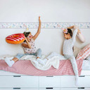 Tapet, non-woven Kids Walls hvid, flerfarvet