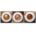 3 stykke lærredsprint, kaffedrik